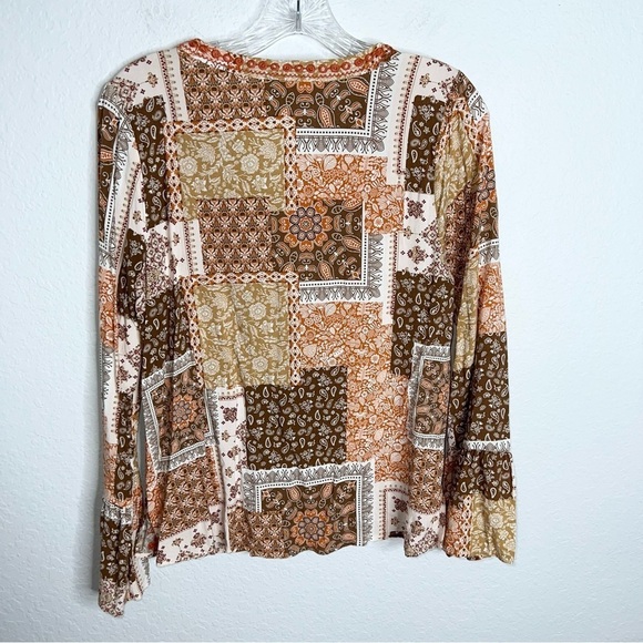 Savanna Jane Top Women Small Blouse Shirt Floral Embroidered Patchwork Boho T - Picture 3 of 7